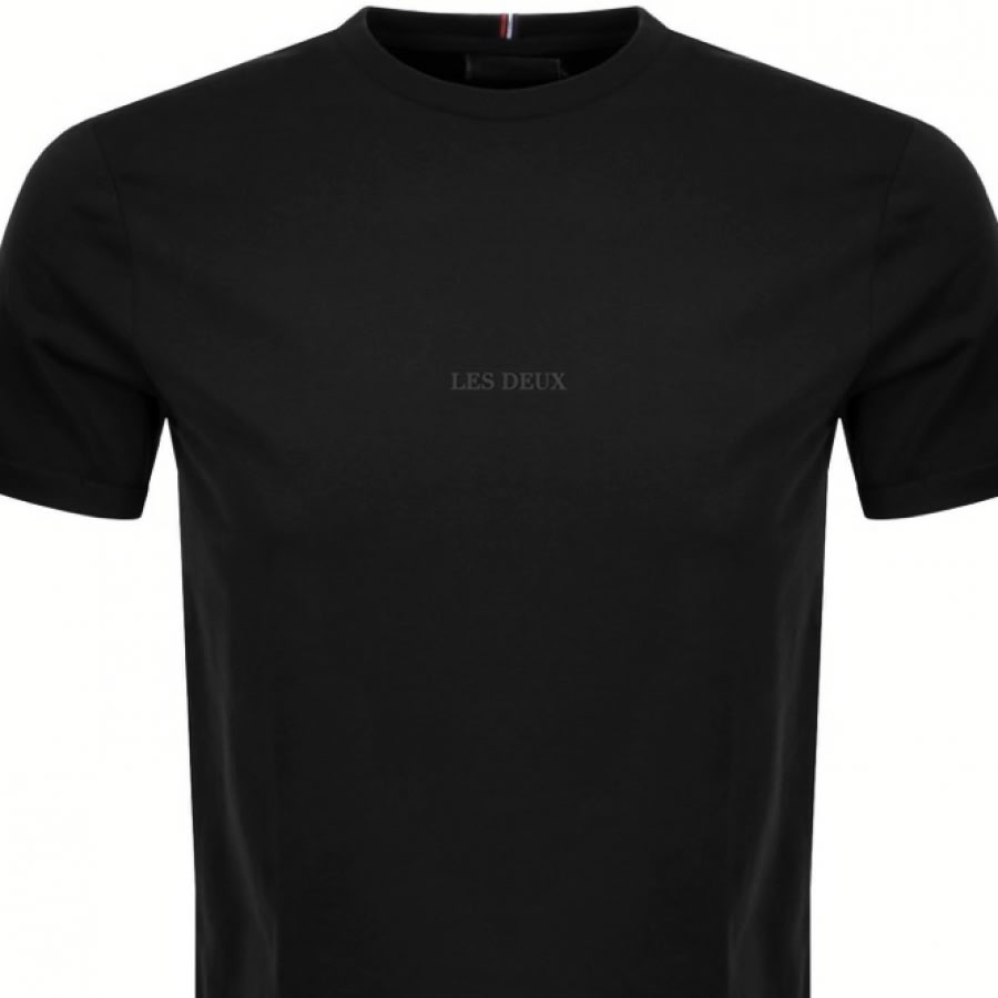 Alternative Image for ProductLes Deux Crew Neck Lens T Shirt Black2